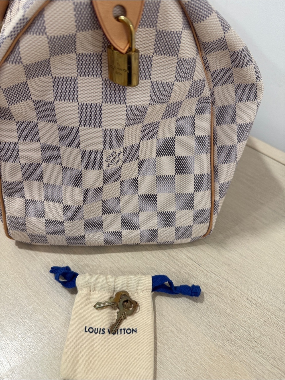 LOUIS VUITTON Damier Azur Bag Speedy 35 Like new! - Picture 10 of 11